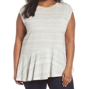 Sejour Striped Asymmetrical Tank Top